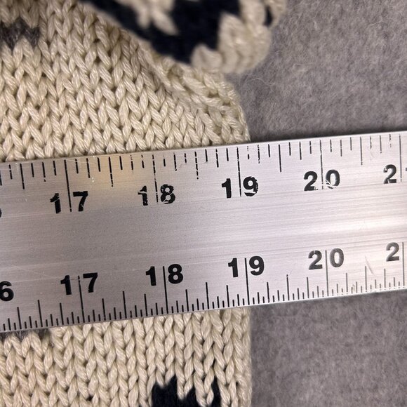 525 America Sweater Women's L Ivory Cashmere Wool Blend Ski Holiday Cozy Chunky - Picture 7 of 12